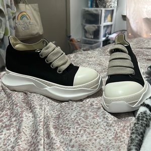 Black rick owens low tops